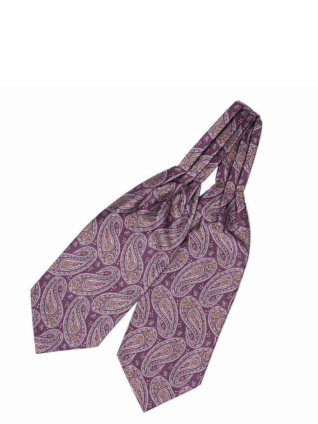 the tie hub men purple paisley cravat
