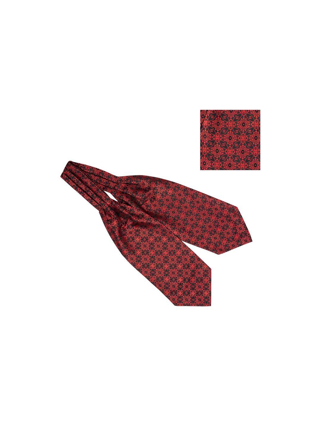 the tie hub men red printed accessory gift set