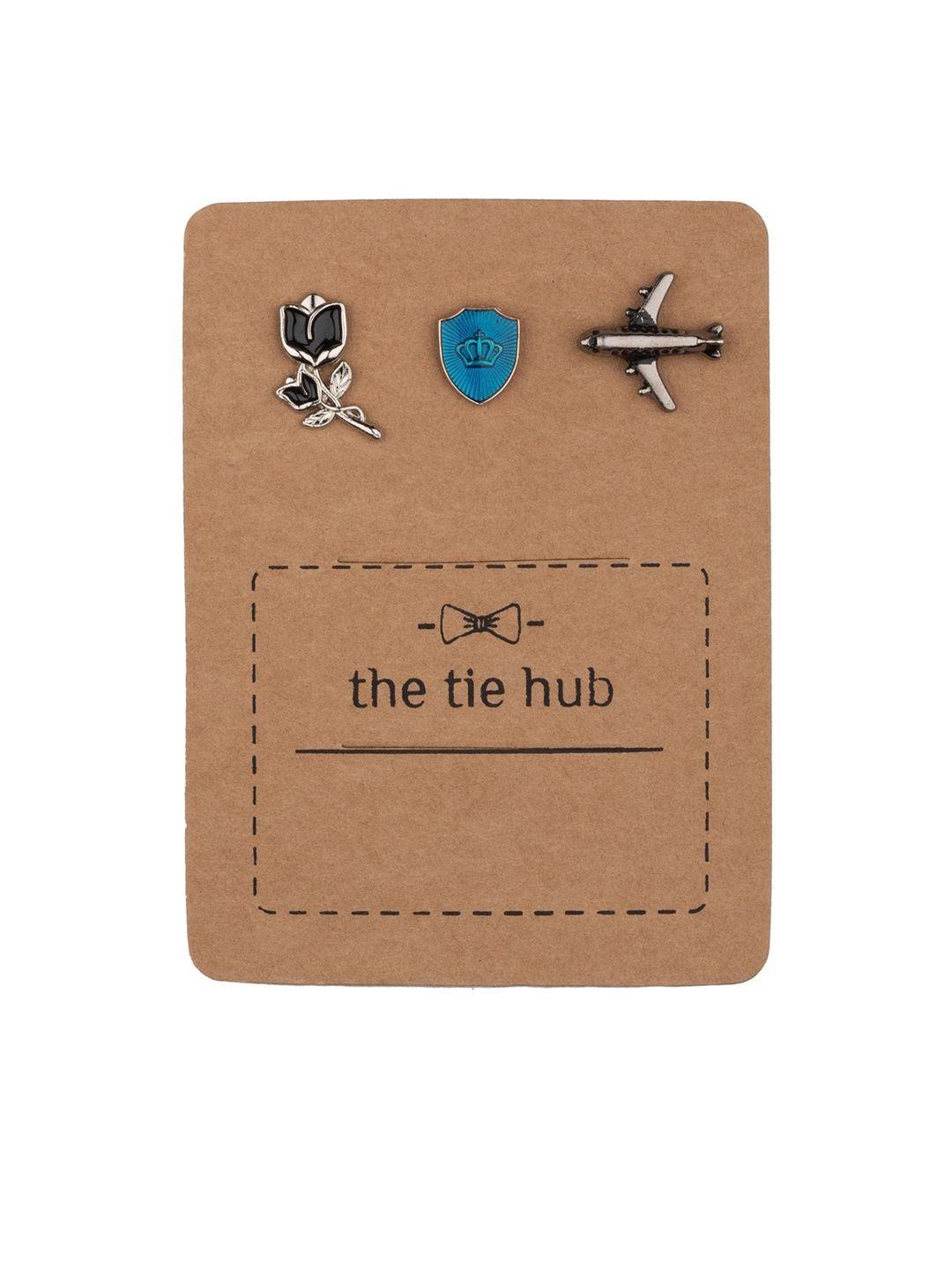 the tie hub men set of 3 textured accessory gift set
