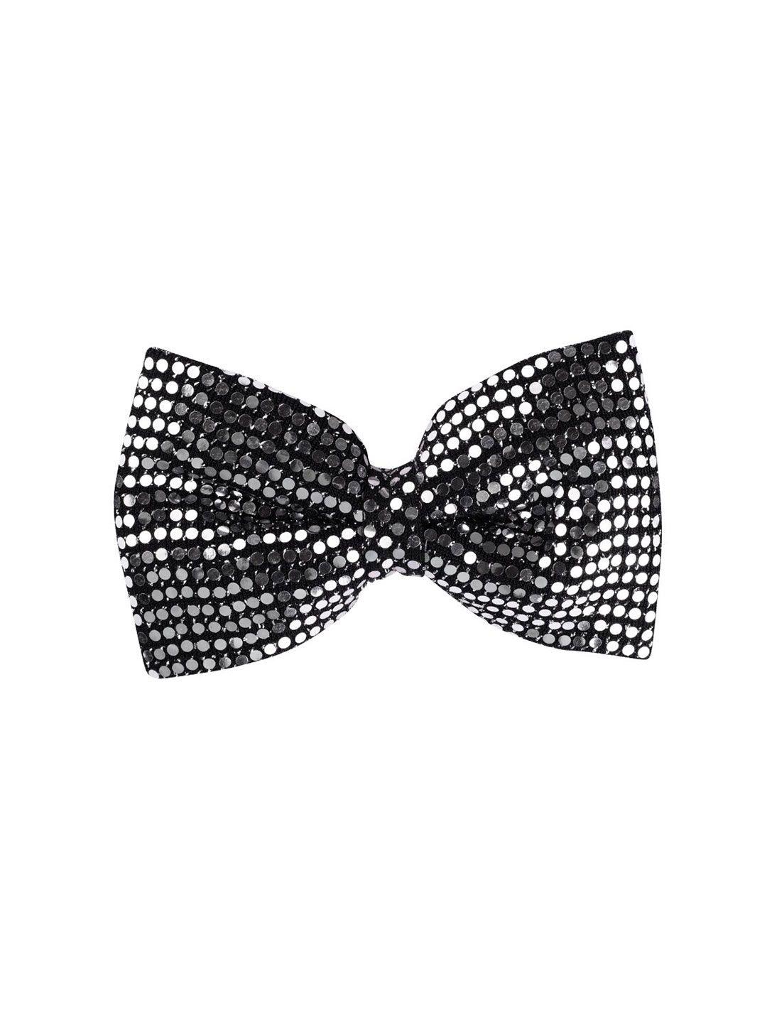 the tie hub men silver-toned embellished disco bow tie