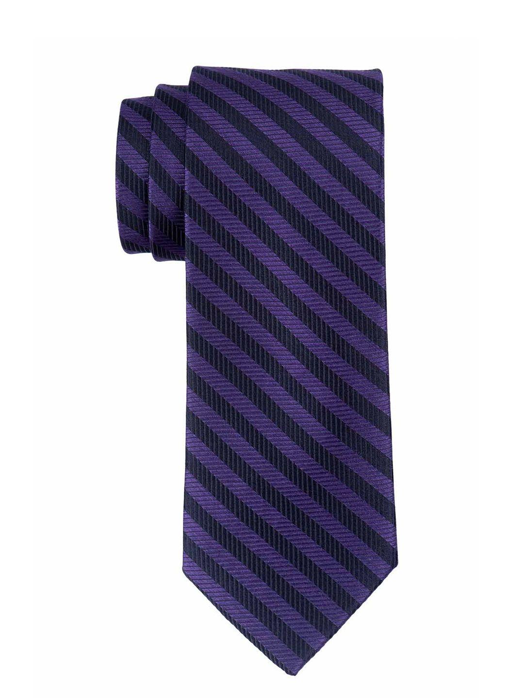 the tie hub men striped pure silk skinny tie