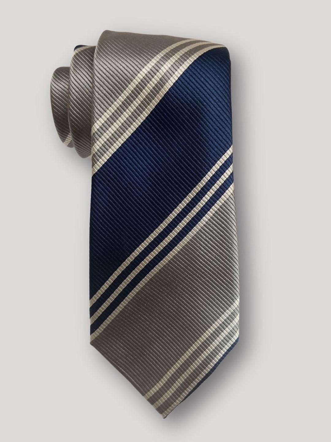 the tie hub men striped silk formal skinny tie