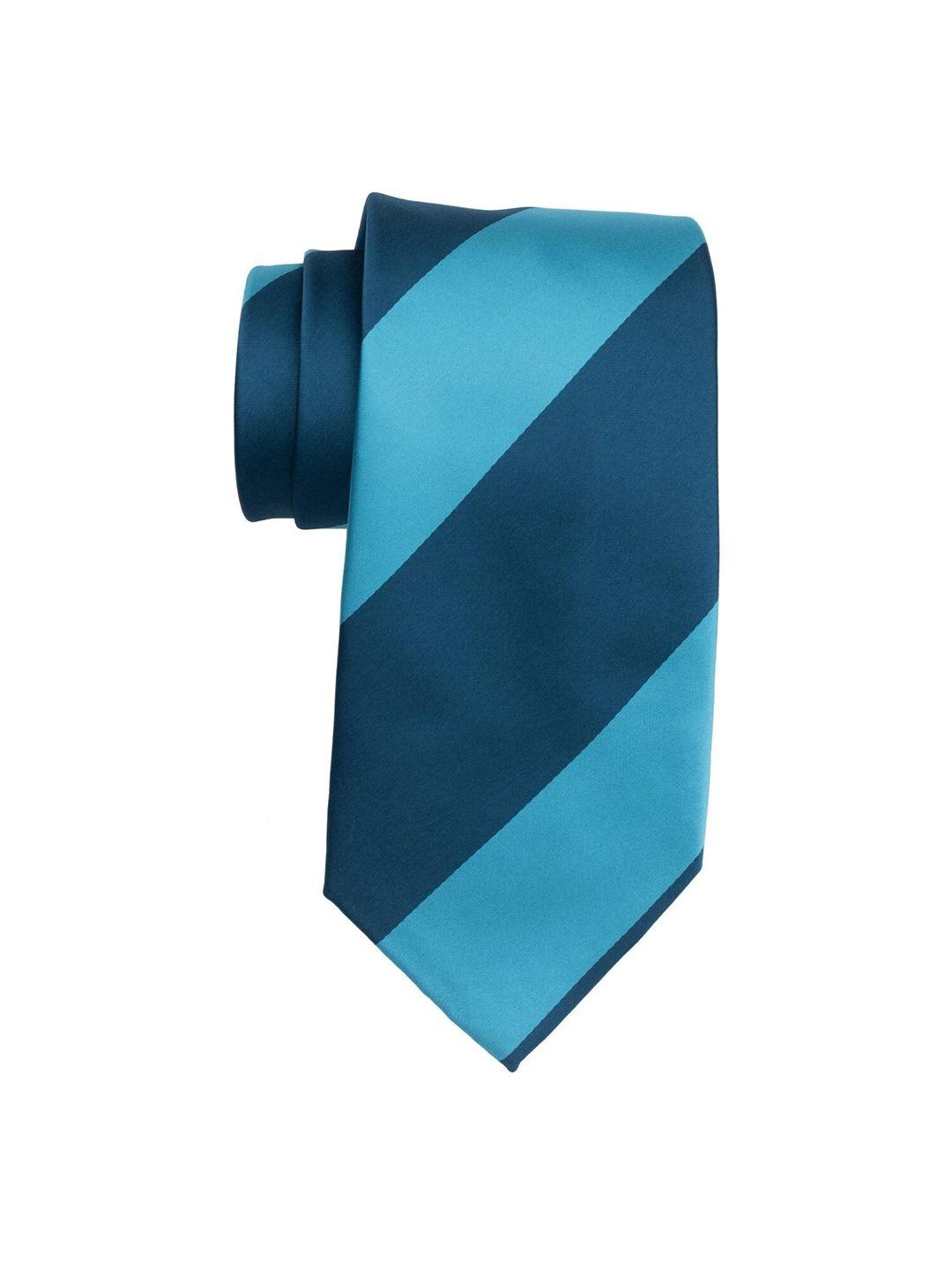 the tie hub men teal & blue colourblocked tie