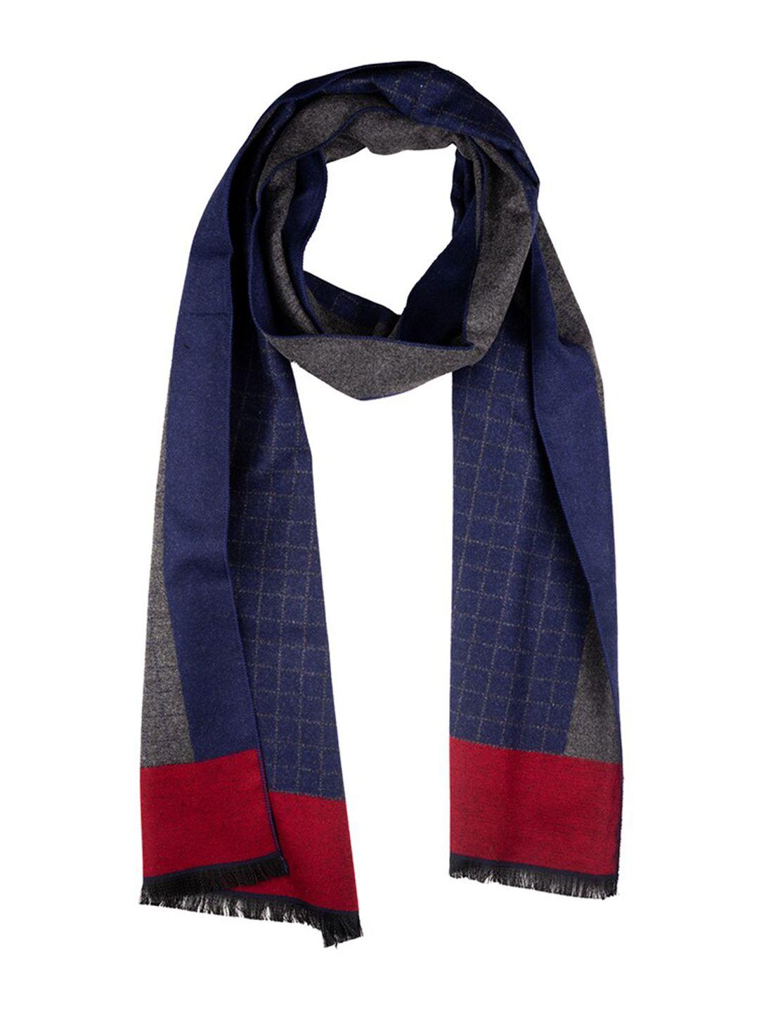 the tie hub men woolen checked scarf