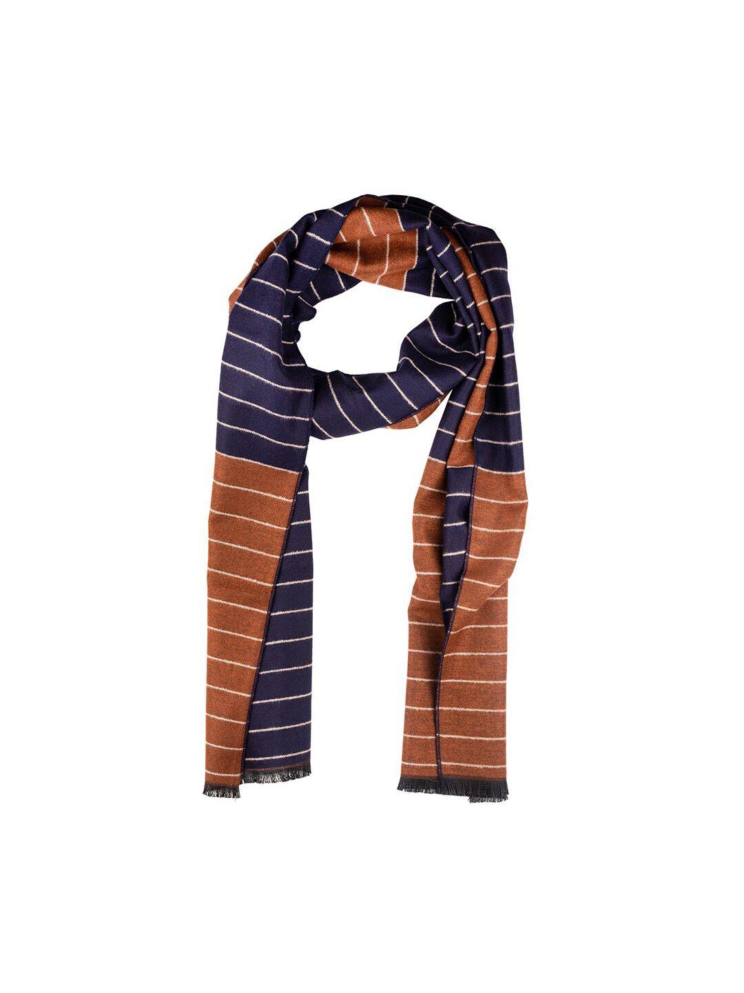 the tie hub men woolen striped scarf