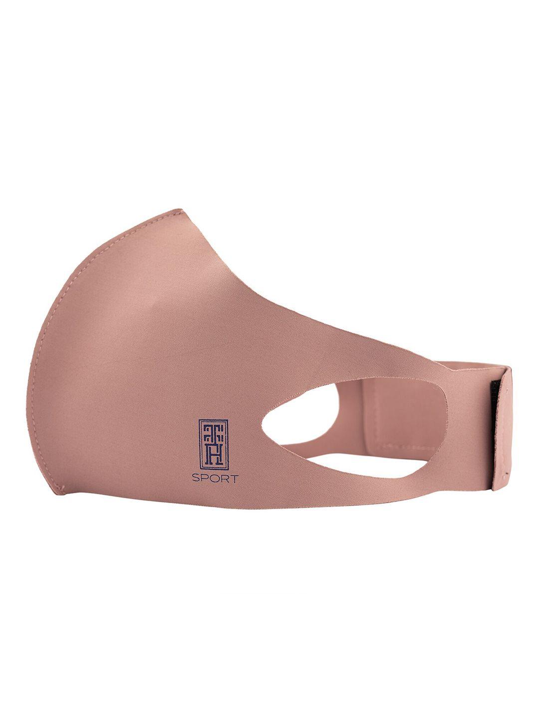 the tie hub pink sports mask with band