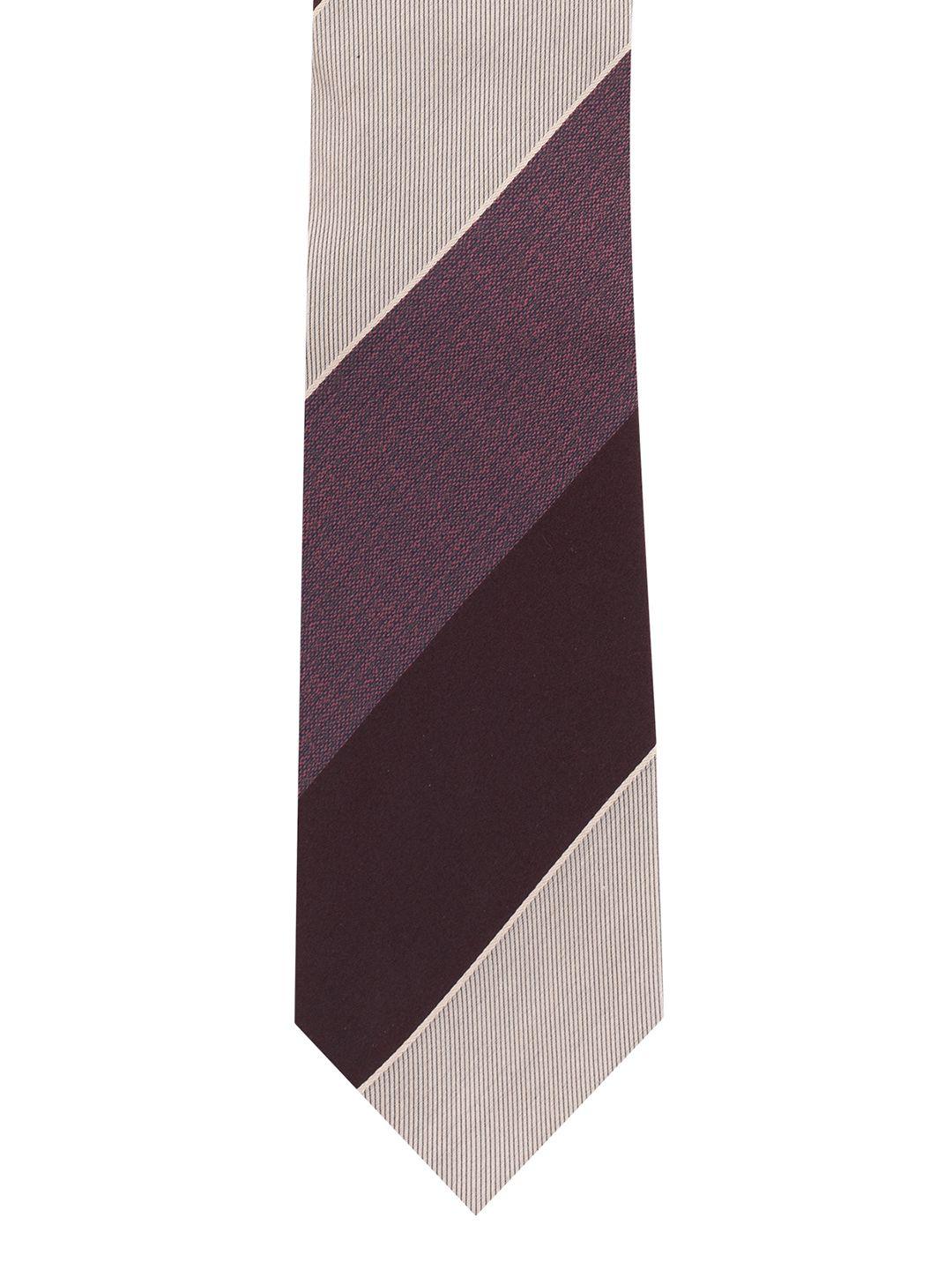 the tie hub purple & pink striped broad tie