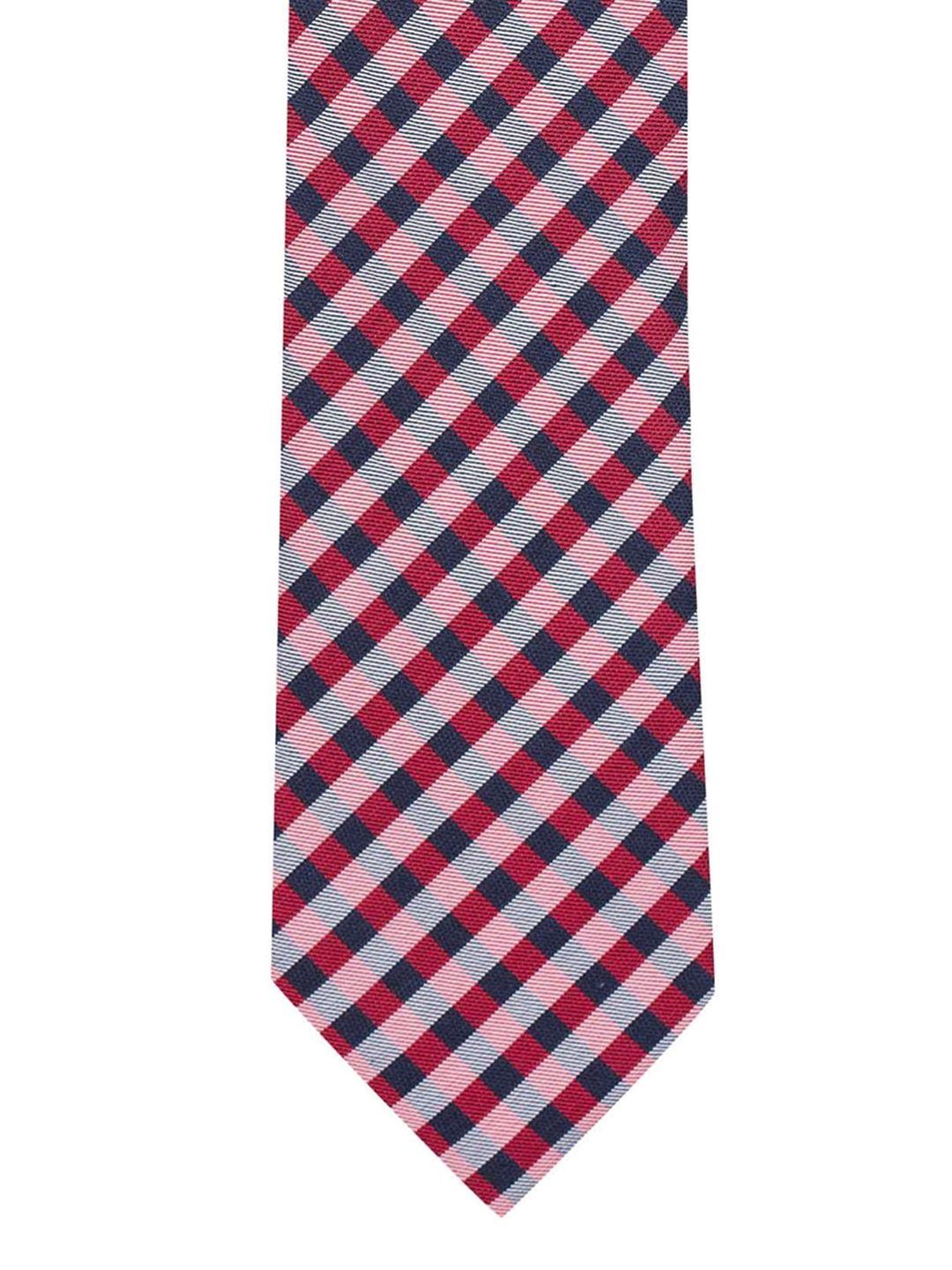 the tie hub red & white checked broad tie