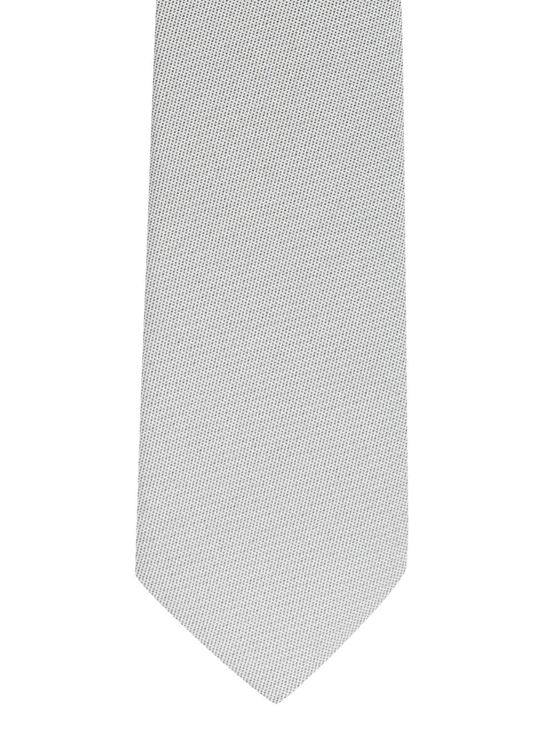 the tie hub silver-toned solid skinny tie