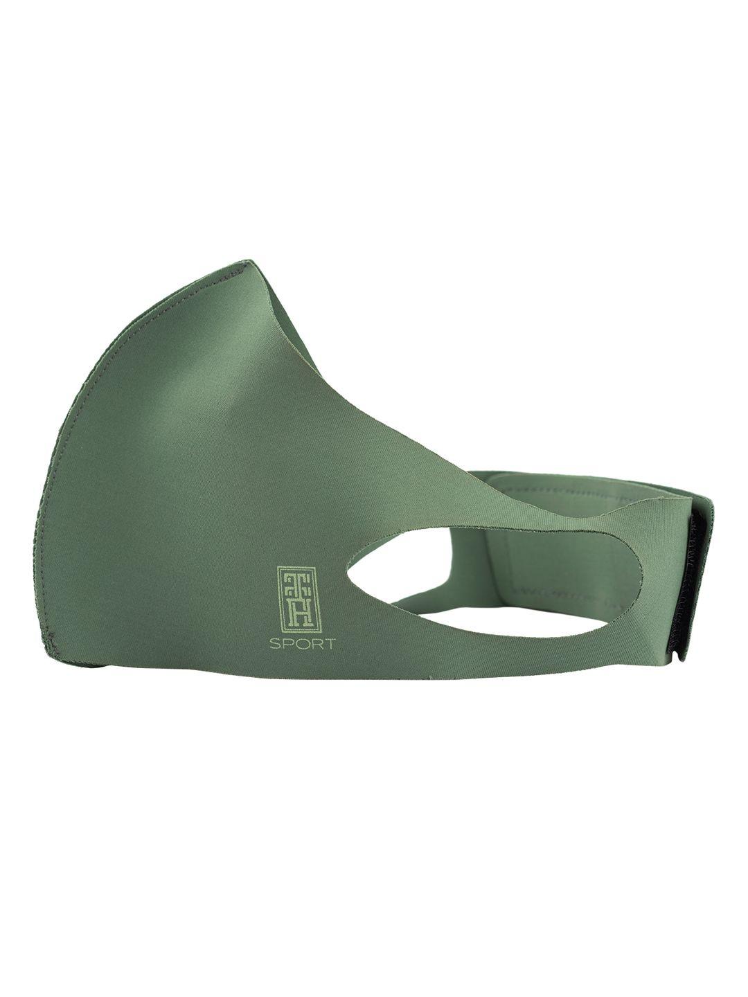 the tie hub unisex olive sports mask with band medium