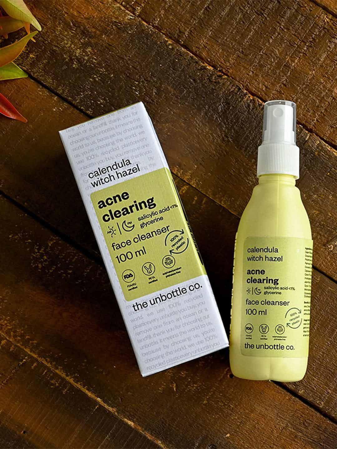 the unbottle co acne clearing face cleanser proven to fight acne & dark spots 100 ml