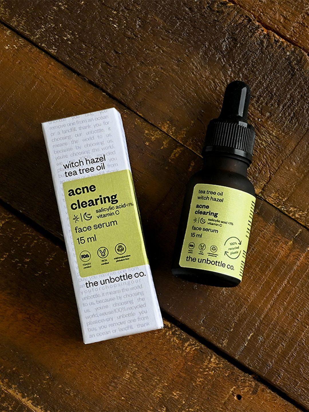 the unbottle co skintelligent acne clearing face serum 15ml