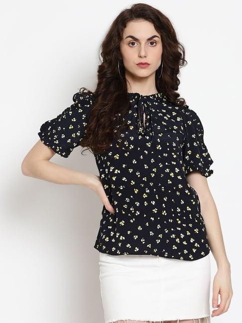 the vanca black printed top