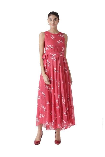 the vanca pink printed maxi dress