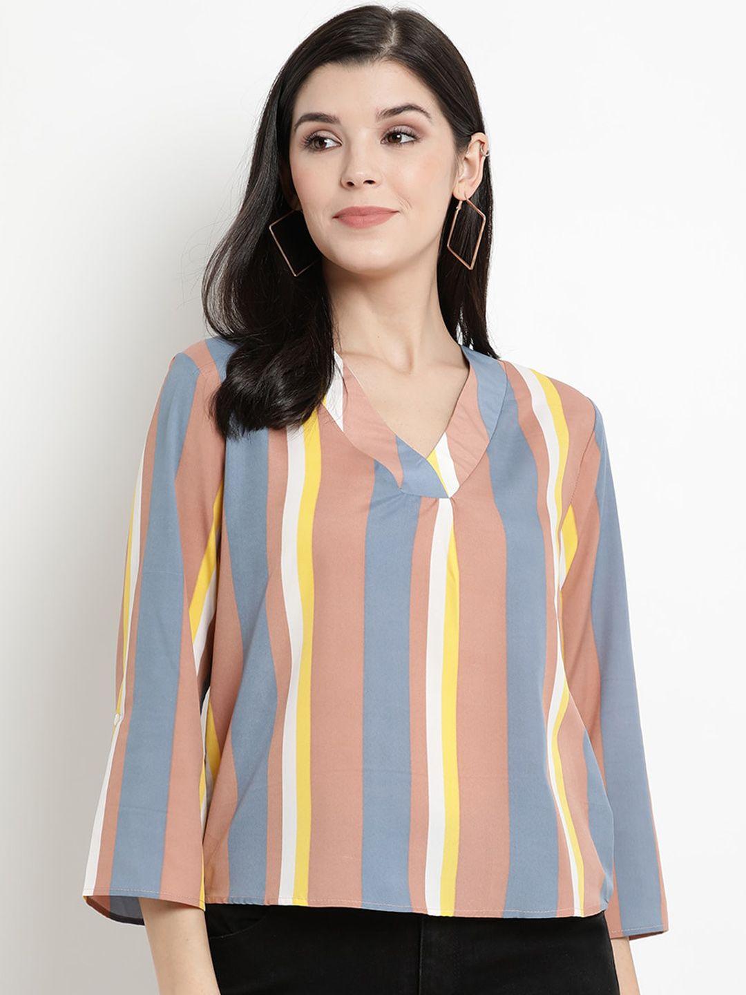 the vanca women multicoloured striped top