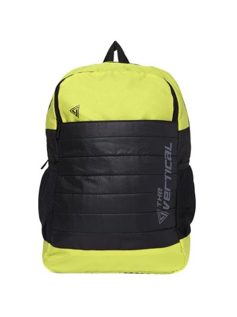 the vertical cobalt 20 ltrs green & black medium laptop backpack