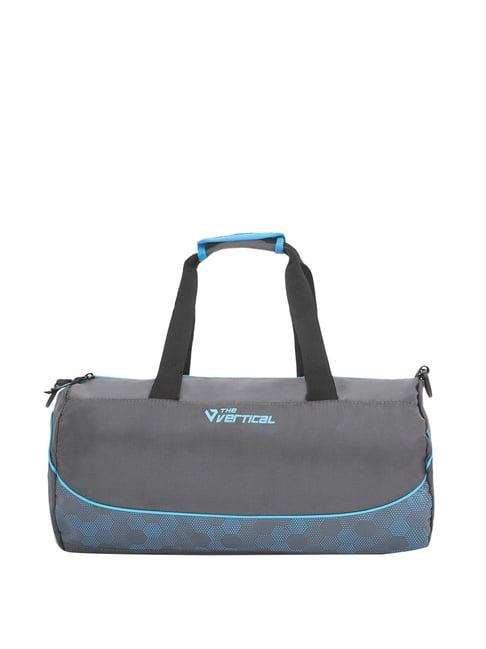 the vertical impulse grey & blue medium duffle bag