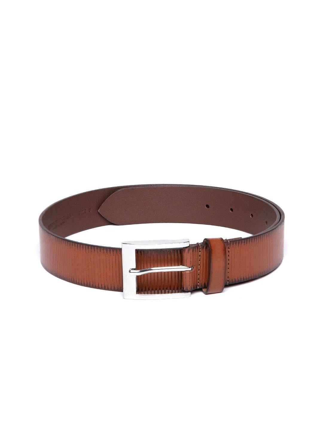 the vertical men textured leather formal belt