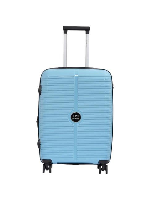 the vertical stellar blue wheels 8 medium hard cabin trolley bag