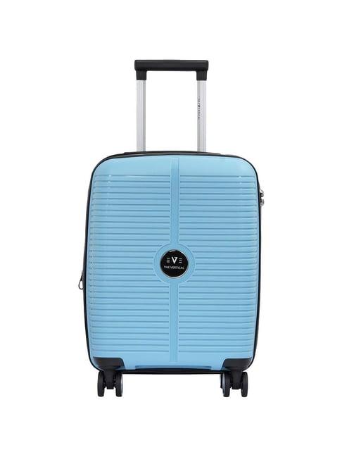 the vertical stellar blue wheels 8 small hard cabin trolley bag