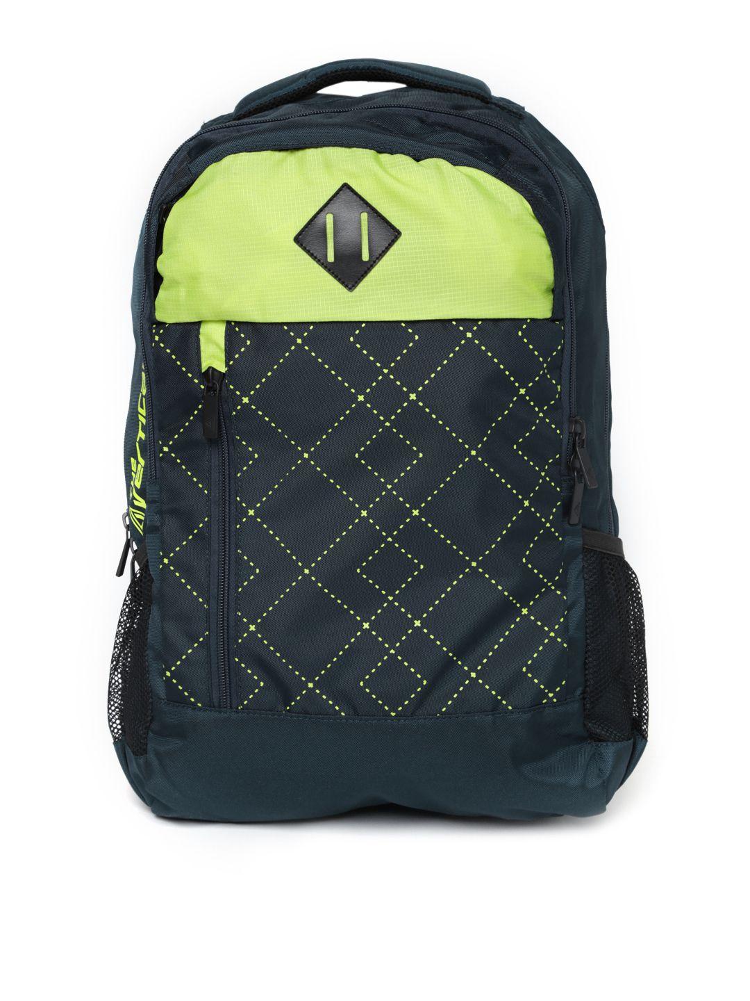 the vertical unisex navy printed laptop backpack