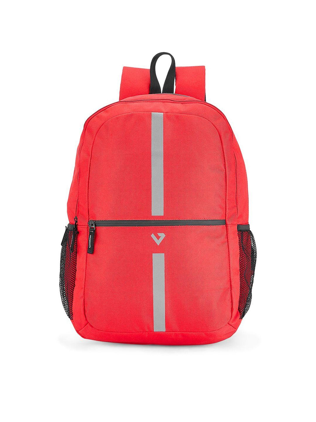 the vertical unisex red & black brand logo backpack