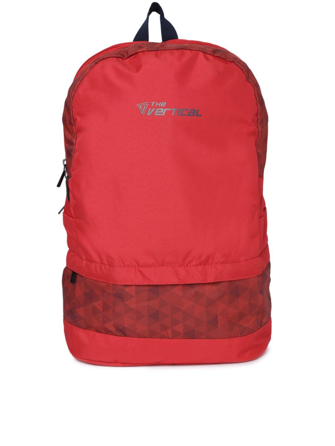 the vertical unisex red laptop backpack