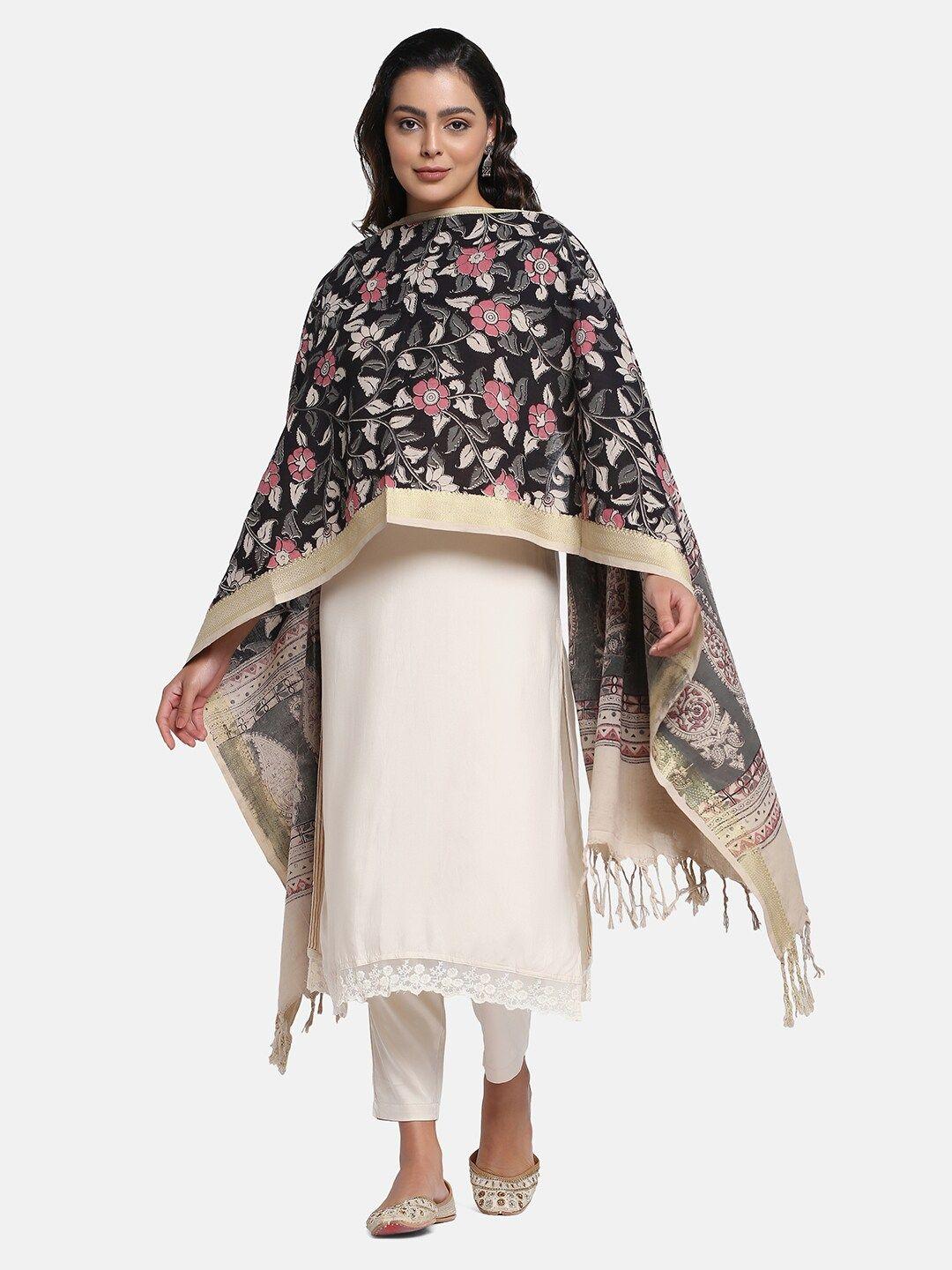 the weave traveller ethnic motifs printed kalamkari dupatta