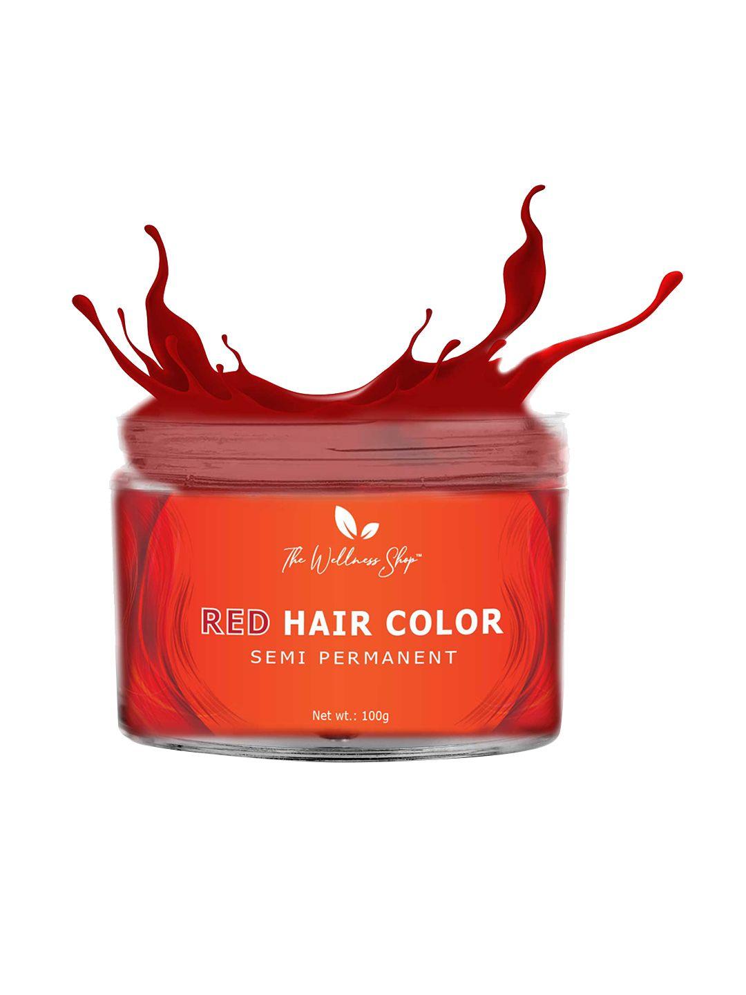 the wellness shop no ammonia & no paraben semi permanent hair color 100 g - cherry red