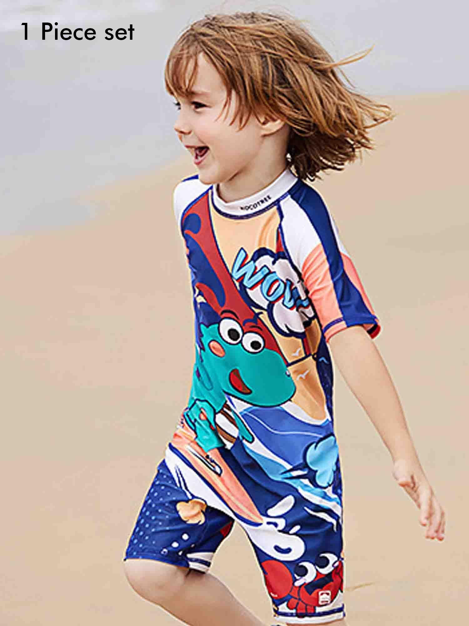 the wow dino swimwear for kids with upf 50+