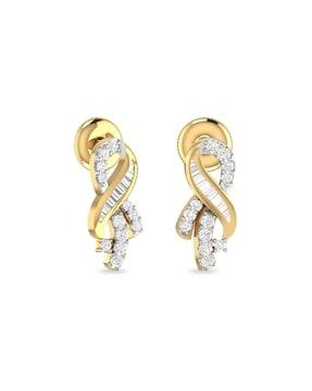 the yishmael 18k yellow gold diamond stud earrings