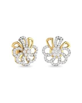 the zadok 18k yellow gold diamond stud earrings