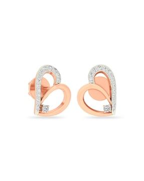 the zerlinda 18 kt rose gold diamond-studded earrings