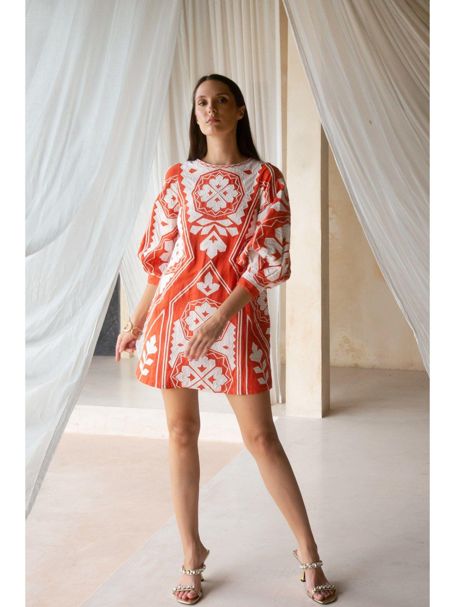 thea orange dress