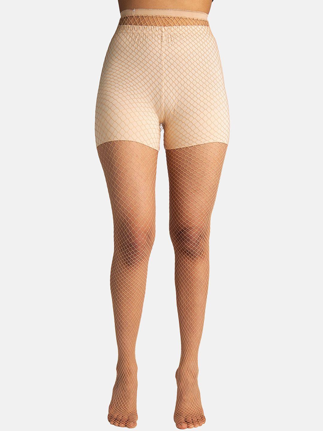 theater women gold fish net stockings