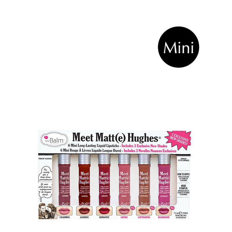 thebalm meet matte hughes vol. 3- set of 6 mini long-lasting liquid lipsticks
