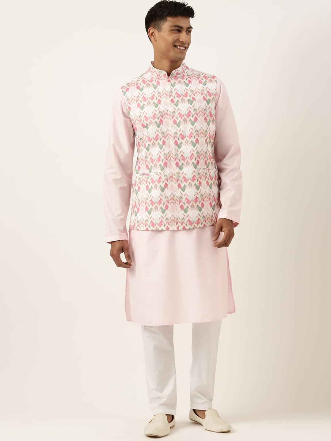 theethnic.co abstract printed pure cotton nehru jacket