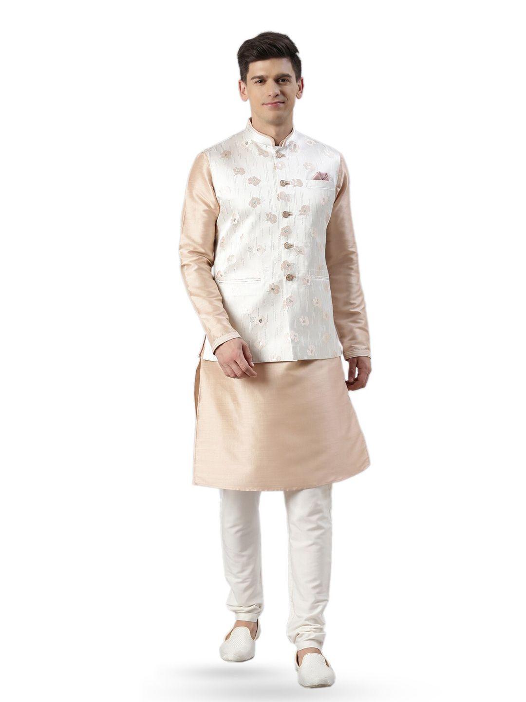 theethnic.co-floral-woven-design-mandarin-collar-jacquard-nehru-jacket