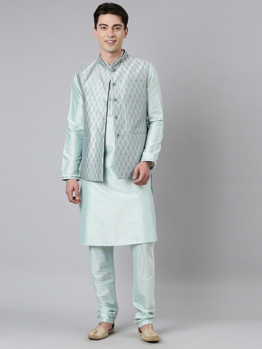 theethnic.co printed woven nehru jacket