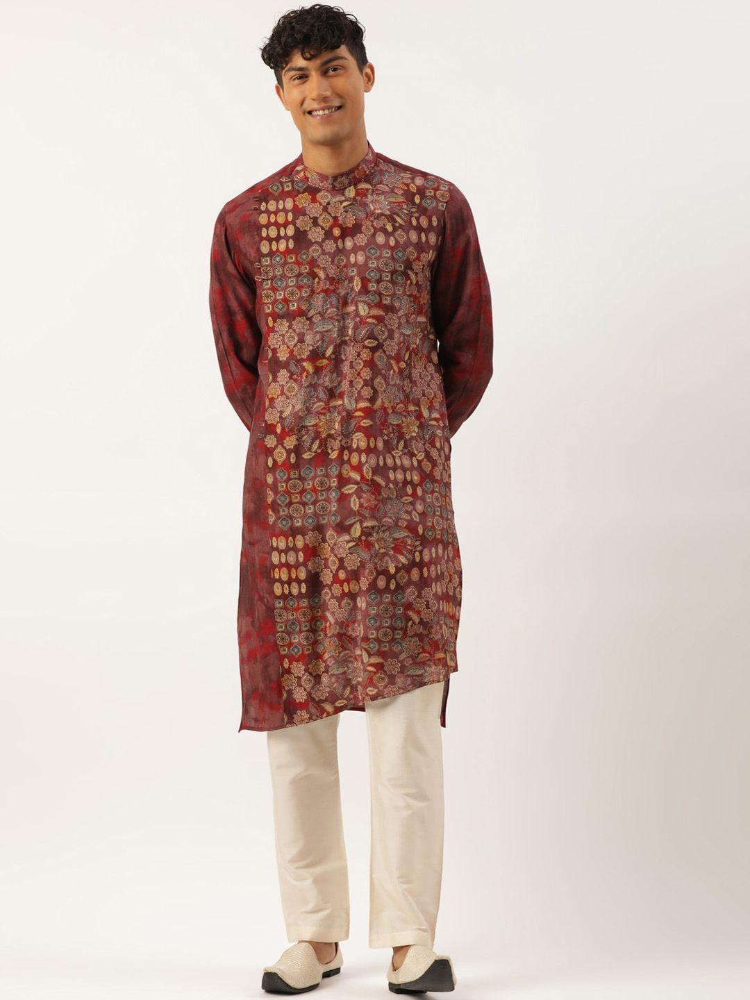 theethnic.co ethnic motifs printed straight kurta with pyjamas