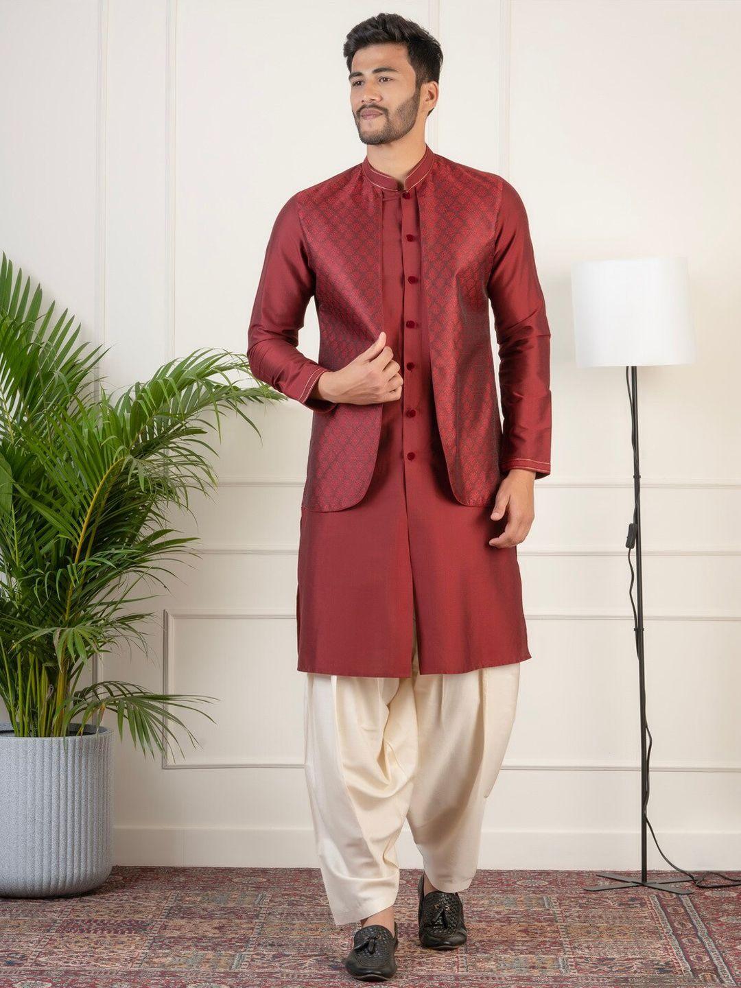 theethnic.co men regular pure cotton kurta with salwar