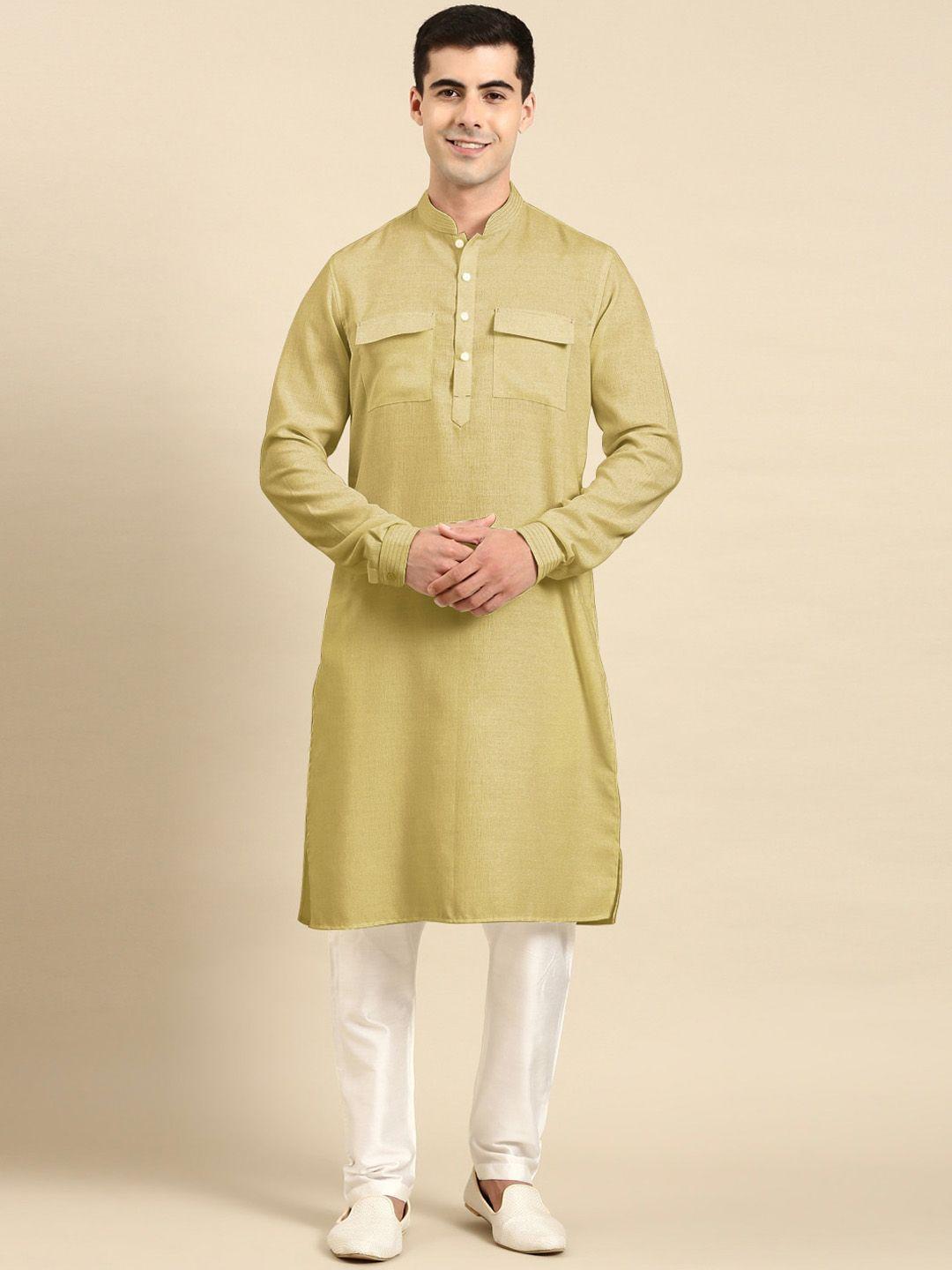 theethnic.co pure cotton pathani kurta with trousers