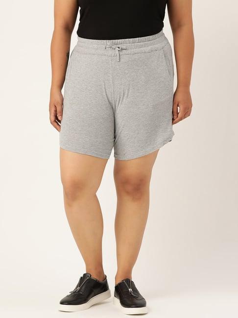 therebelinme grey cotton shorts