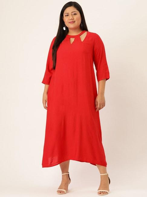 therebelinme red maxi dress