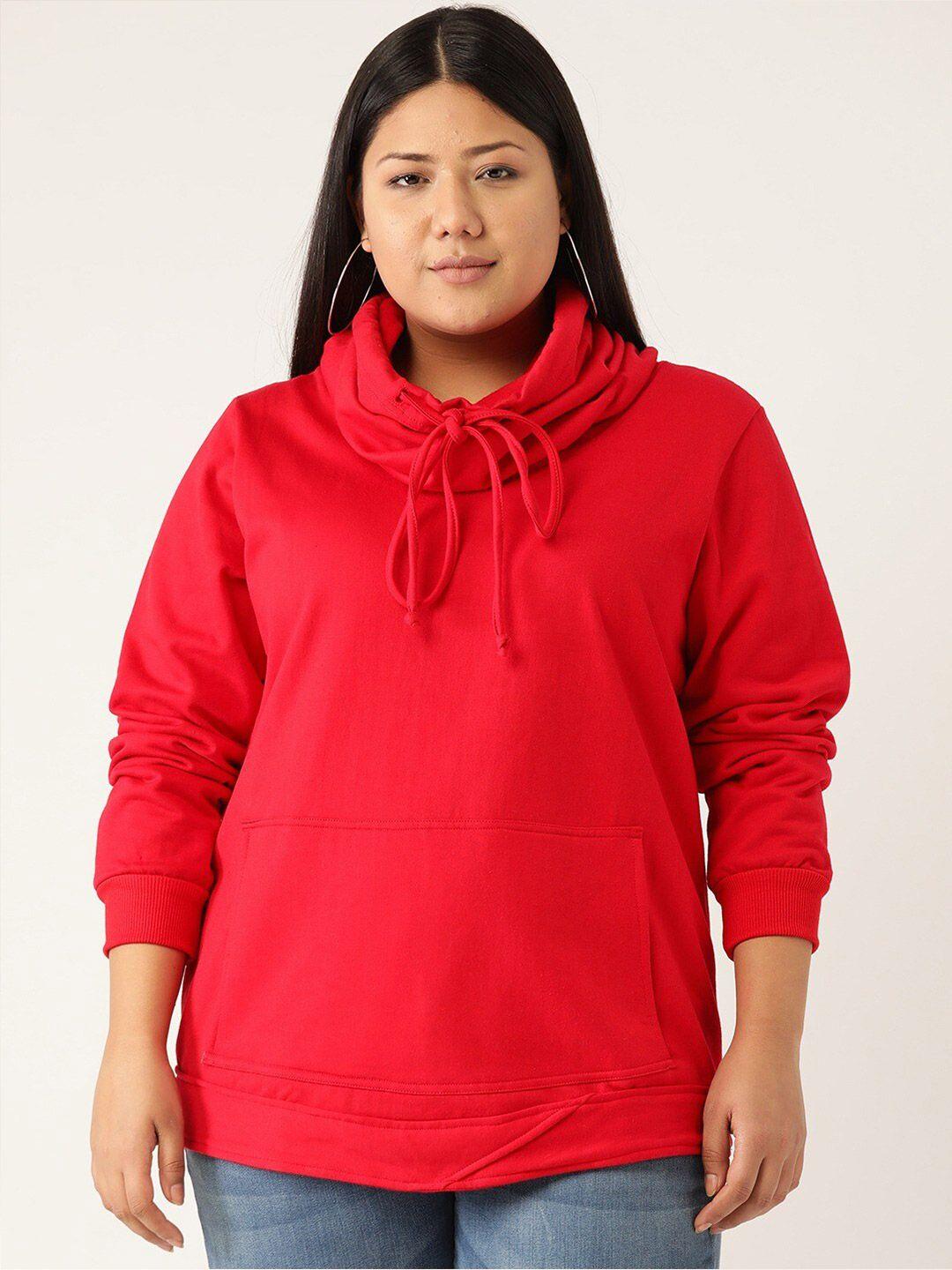 therebelinme women red hooded sweatshirt