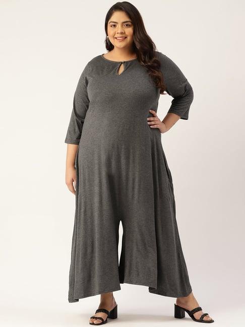 therebelinme anthra grey culotte jumpsuit