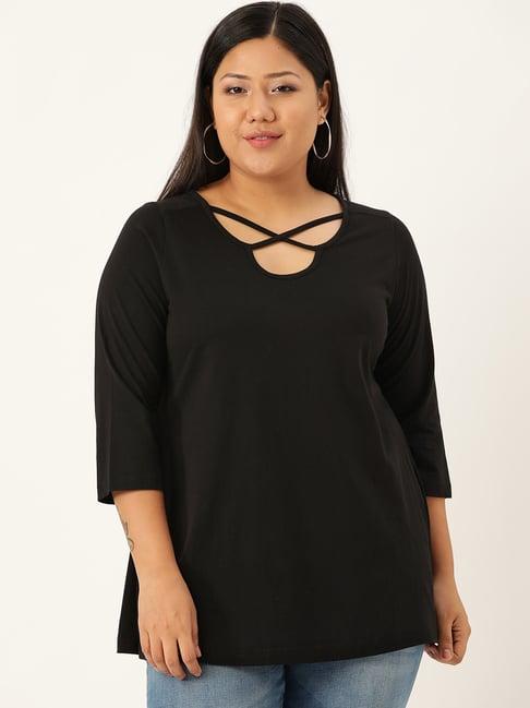 therebelinme black a-line top