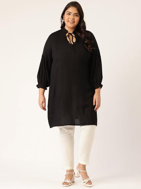 therebelinme black a-line tunic