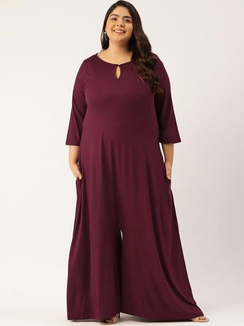 therebelinme burgundy culotte jumpsuit