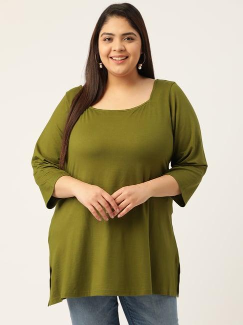 therebelinme green a-line top